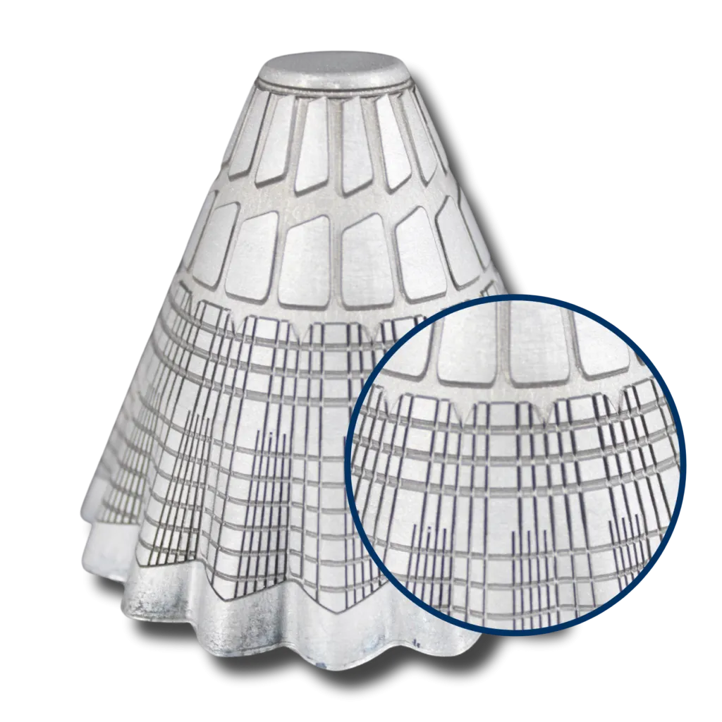 5 AXIS LASER TEXTURING on shuttlecock mould