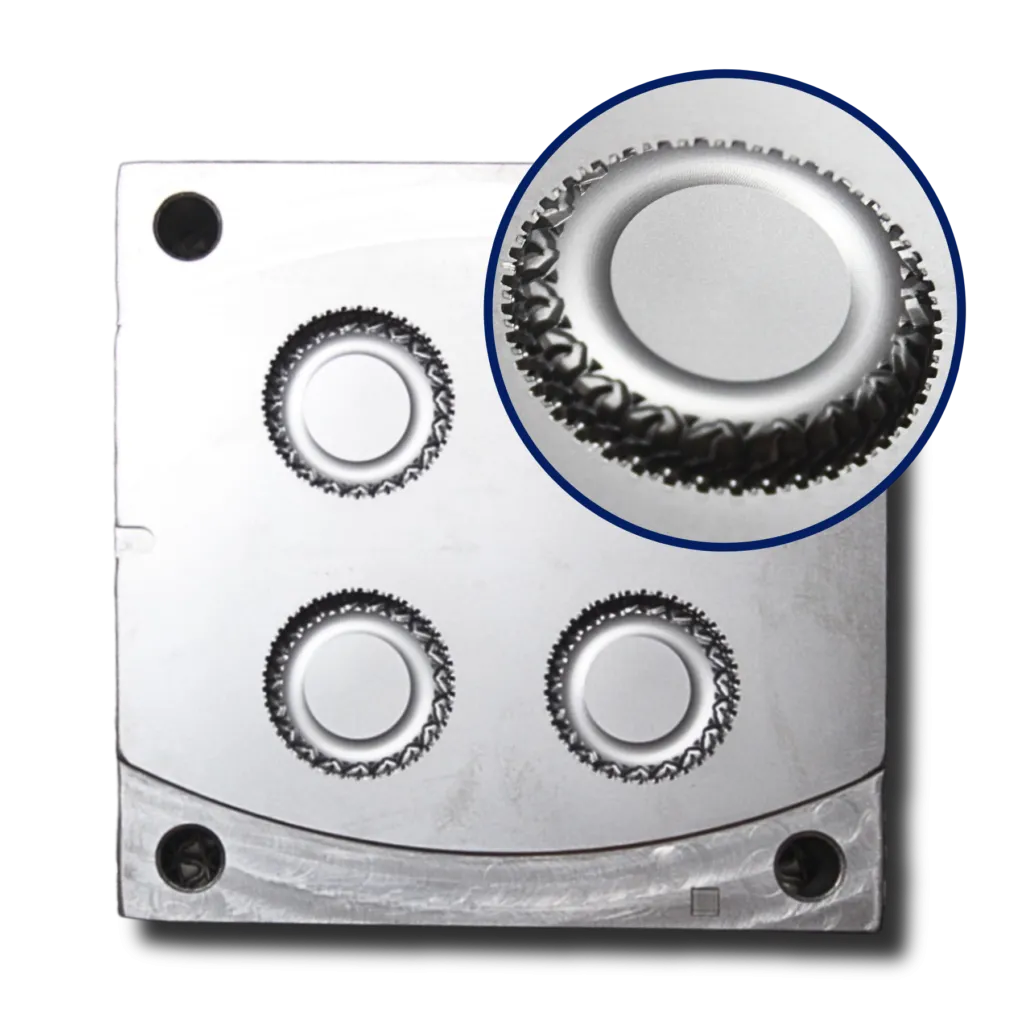 5 axis laser texturing on toy car tyer mould